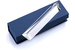 BTSKY 6"/150mm Crystal Optical Glass Triangular Prism for Physics Teaching Light Spectrum Sunlight Reflect Best Optical Spectrum Glass for Photography
