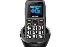 artfone 4G Senior Mobile Phones,USB-C Charging,1800mAh Long Standby,Easy to Use Basic Mobile Phone for Elderly,SIM Free Unlocked Senior Mobile Phones With SOS Emergency Button Large Volume FM Radio