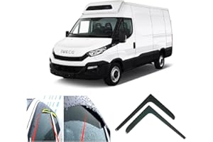 AC WOW Lot de 2 déflecteurs d'air Compatible avec IVECO Daily 6 VI en 2014 à présent Verre Acrylique Sombre PMMA de Qualité Supérieure