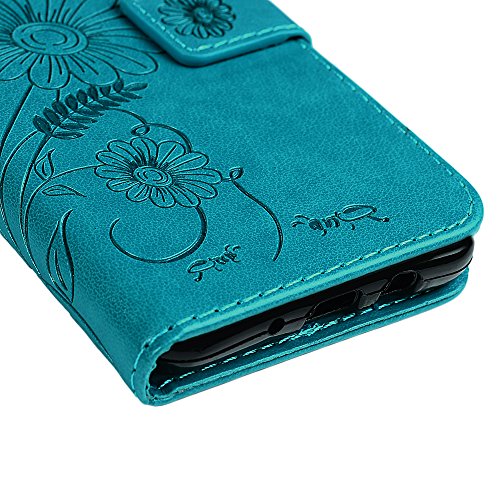 Samsung Galaxy J5 Prime Hardcase Galaxy On5 (2016) Flip Hülle YOKIRIN Premium Ameisen Treffen Muster PU Leder Schutzhülle TPU Innenschale Wallet Case Brieftasche Flipcase Klapptasche Portemonnaie Handyhülle mit Karteneinschub Standfunktion und Magnetverschluß Blau - 6