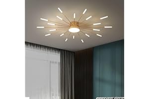 MINIFAIR Plafoniera moderna a LED 20+1 teste Lampada da soffitto semi-incasso Lampadari dorati Illuminazione a soffitto per camera da letto Soggiorno Cucina Sala da pranzo Ristorante