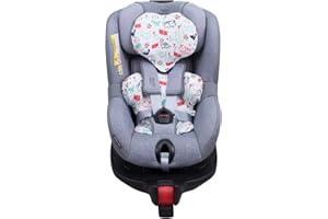 JYOKO Kids Funda de algodón para Reductor de Silla de Coche Compatible con Romer Dualfix I-Size (Dino Party)