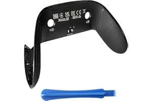 PLAUDUCT Rückabdeckung für PS5 DualSense Edge Controller reparieren, Ersatzgehäuse mit weicher Gummigriffauflage, CD Steckdesign zur Behebung von Abblättern und Vergilbung, Schwarz, 1 PCS Player