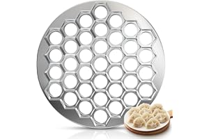 PEELANMALL Knödelform, Ravioli Dumpling Maker, 37 Löcher Ravioliformer Dumpling Maker Form, Dumplings Ravioli Mold, Aluminiumlegierung Knödel Ravioliformer, Dumpling Mold für Diy Familientreffen Picknick