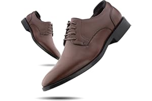 Hitmars Zapatos Hombre Vestir Oxford Boda Derby Formales Zapatos Traje Hombre Cuero Brogue Negro EU 39-47
