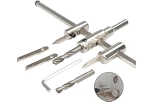 FOROREH Fresa Circolare Regolabile 30 mm-300mm, Sega a Tazza Regolabile, Punta Trapano per Foro Regolabile Circolare per Legno Compensato Laminati, Lavorazione del Legno