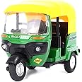 ARLINGTON TOYS 1:14 Scale Die-Cast Auto-Rickshaw Tuk-Tuk with Pull Back Action (CNG Green)