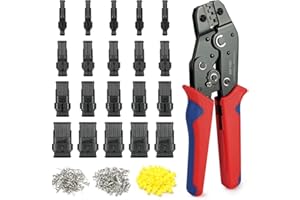 URAQT 300 PCS Automotive Waterproof Electrical Connector, Automotive Wire Connector with Pliers 1/2/3/4 Pin Automotive Spark Terminal Plug Connector with Box for Motorcycle Scooter Car Truck Boat