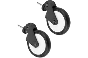 CERSALT Roue de poussette pour bébé, Roues avant/arrière pour poussettes, pratique pour utiliser l'accessoire de roue de poussette pour Yoyo pour Yoya pour Kiddopotamus(Une paire de roues avant)