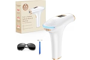 HIKYSKIN Épilateur Lumière Pulsée,IPL Laser 999900 Flashes avec 9 Niveaux et 3 Fonctions - HR/SC/RA pour Femme et Homme,Visage,Corps,Bikini,Aisselles…
