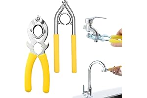 MetalNuts 2 Pièces Clé Anti - Dérrapante en Acier au Carbone pour Robinet - Outil Multifonctionnel pour Enlever et Installer AéRateurs D'éConomie D'Eau de Robinet