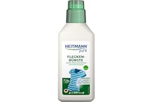 ‎HEITMANN PURE HEITMANN pure Fleckenbürste | Veganer Flecklöser mit praktischem Bürstenkopf | Ideal für Kragen und Manschetten | 250 ml