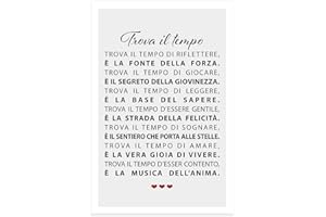 Vulfire Regalo Trova il tempo, Frase Motivazionale Citazione, Idea Regalo Decorazione da parete speciale, Arredamento Casa Soggiorno Salotto Ufficio Cucina, Poster in carta glossy premium (21x29.7)