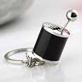 Viraaji Metal Shifter Mini Gear Keychain - 6Speed Creative Auto Part Model Gear Box Keychain,Manual Gear Transmission Shift L