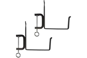 Achla Designs SFB-01C Clamp-On Flower Box, 6" Deck Bracket, Black