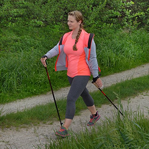 Nordic Walking Stöcke Wanderstöcke RED SPHERE aus Aluminium in vielen Längen von BB Sport - 9