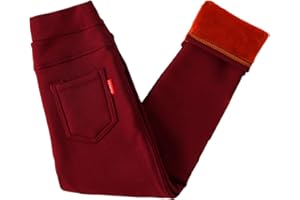 VUNCIO Legging Doublé Polaire Enfant Fille Taille Haute élastique Chaud Hiver 1-10 Ans Legging Thermique Fille Extensible Confortable Chic Stretch Jogging Vacances Pantalon