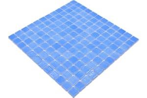 CONWIRE Mosaico de mosaico para piscina, azul, con revestimiento de poliuretano