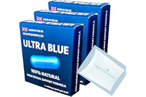 FOREVER & ALWAYS SUPPLEMENTS 3 X Ultra Blue 400mg high Strength Tablets Bundle - Stamina, Libido, Endurance & Sex Drive Support - maca, Ginseng & More