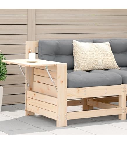 Set 2 Divani Angolari Da Giardino In Legno Di Pino - Stile Pallet 64x64x70 Cm - Foto 6
