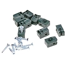 Spanndrahthalter 50er Set Schwarz - Für Maschendrahtzaun Mit Schrauben