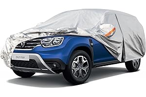 Kayme Autoplane Wasserdicht Atmungsaktiv Passend für 2010-2024 Dacia Duster, 6 Schichten Vollgarage Autoabdeckung für Sonne Staub Schutz, Auto Abdeckplane Abdeckung.