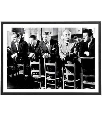 KUSTOM ART Set 5 Quadri Quadretti Stile Vintage Serie Attori Hollywood
