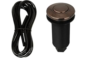 Garbage Disposal Air Switch with Air Hose, Sink Top Push Button Replacement for Air Switch Garbage/Waste Disposal Outlet - Akicon (Antique Copper)