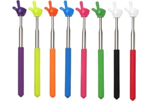 AyeVision Pack of 8 Presentation Pointers Finger Stick Telescopic 26 inch Extendable