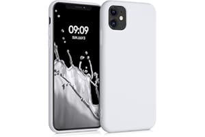 kwmobile Carcasa Compatible con Apple iPhone 11 Funda de Silicona - Flexible con Interior de Microfibra - Suave Protector antigolpes - Blanco Mate