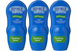 Deep Freeze Pain Relief Glide-On Gel, Cold Gel Roll On, 3 x 50g (Pack of 3)