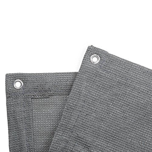 Balkon Sichtschutz verschiedene Modelle – Balkonbespannung Balkonsichtschutz Balkonverkleidung 6 Meter (0,75 x 6,0 Meter, Grau) - 6