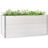 blumfeldt Nova Grow Gartenbeet,195 x 91 x 100 cm (BxHxT),Material: WPC mit UV-, Rost- und Frostschutz,Holzoptik,rückenschonen
