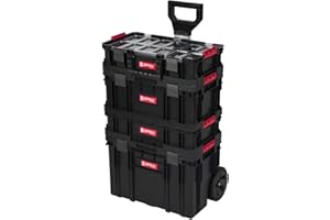 Kreher XL Werkzeugtrolley, Werkstattkoffer Set, Werkstattwagen Set ausQ-Brick Serie mit viel Zubehör! B x T x H in cm: 53 x 38 x 98 cm ! Der Mobile Alleskönner - Privat & Gewerbe