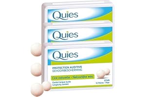 Quies - Boules Quies de Protection Auditive à la Cire Naturelle - Lot de 3 Boites de 24 Boules (3)
