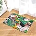 Produktbild cdhbh Tropical Plant Banana Leaves Bad Teppiche Vogel Tukan Papagei im Hibiskus Blumen Rutschfeste Fußmatte Boden Eingänge Innen vorne Fußmatte Kinder Badematte 39,9 x 59,9 cm Badezimmer Zubehör