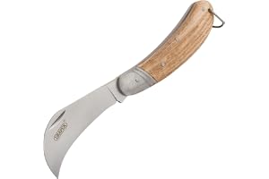 Draper knoppkniv med ekhandtag | Fällkniv i rostfritt stål | Fällkniv med enkelt blad