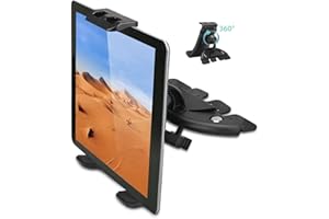 Linkstyle CD Schlitz Auto Halterung Universal Tablet Phone Halterung Tablet CD Einschub KFZ Handy Halterung 360 Degree Rotation kompatibel mit with Samsung Galaxy/iPad/Phones (Geräte 4-11 Zoll)