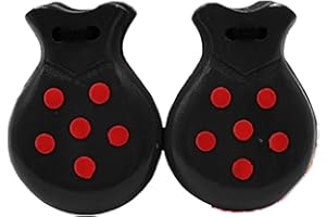 CARNAVALIFE Castagnette en bois avec éléments espagnols pour fêtes Sévillane, foires, danse de flamenco (noir lunaire rouge)