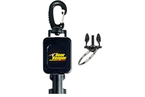 Gear Keeper Locking Medium Scuba Dive Light Retractor - Scuba Gear with Medium Mount, Swiveling Snap Clip & QC-II Split Ring Accessory - Scuba Diving Accessories - Made in USA