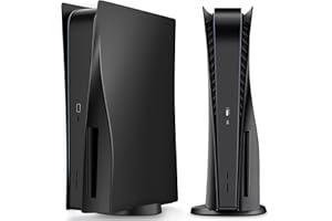 WEDORAT Panneau Noir ps5 Couvercle de boîte personnalisé ps5 Disque Playstation 5 Console boîtier Dur Remplacement du Couvercle Playstation 5 Panneau latéral Noir Mat