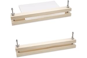 KeaJuidy 2 Sets Buchpresse aus Holz Buchbindepresse Flachpapier Pressmaschine Holzformfaktor Polsterpresse Buchbinderbedarf für Zuhause Schule Büro DIY-Buchbinden