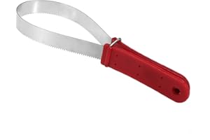 Lixada Raspador de Sudor equino de Acero Inoxidable Herramienta de Aseo para derramamiento de Caballos Herramienta de Lazo de Limpieza para Deshuesado de Caballos Agarre cómodo