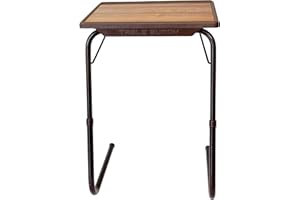 TABLE BUDDY | Adjustable multi position portable folding table mate for dining, workstation, bed tray, work, watch tv, study, outdoor and office furniture (Alder Wood)