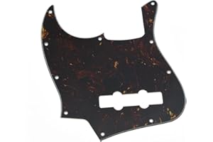 KAISH Lefty 4 cuerdas Jazz J Bass Golpeador para zurdos, placa de Scrach Dark Tortoise