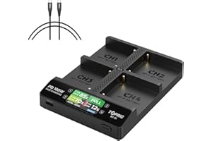 Accsoon Toprig BC-01 PD 100W 4-Kanal LCD Display NP-F Akkuladegerät mit Stromerkennung für Sony NP-F970 NP-F750 NP-F550 Akku-100W PD Adapter Nicht im Lieferumfang enthalten