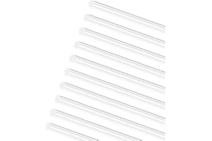 10 stycken akrylstavar, runda stavar, 8 mm x 300 mm (0,3 m), HQMYKOR akryl transparenta runda stavar, klar akrylstav för gör