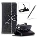 Produktbild iPhone SE Hülle Ledertasche Schutztasche Case,iPhone 5S Bookstyle Magnet PU Leder Handytasche Hülle,Herzzer Mode Prämie [Kreative Katze Muster] Weich Innere Mit Standfunktion Kartenfach Leder Schutzhülle Tasche Brieftasche Handyhülle Schutz Schale Hüllen Wallet Case Cover für iPhone SE/iPhone 5/5S + 1 x Frei Schwarz Handy Halterung Ständer + 1 x Schwarz Touch Pen Stift Stylus
