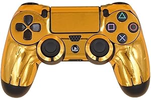 DOTBUY PS4 Design Schutzfolie Skin Sticker Aufkleber Set Styling für Sony Playstation 4 Controller X 1 (Glossy Gold)