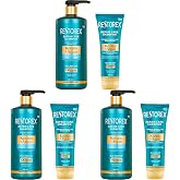 Restorex Keratin & Argan Onarıcı Sa&ccedil; Bakım Şampuanı 900 Mililitre, Yıpranmış ve Hasar G&ouml;rm&uuml;ş Sa&ccedil;lar (3 paketi)